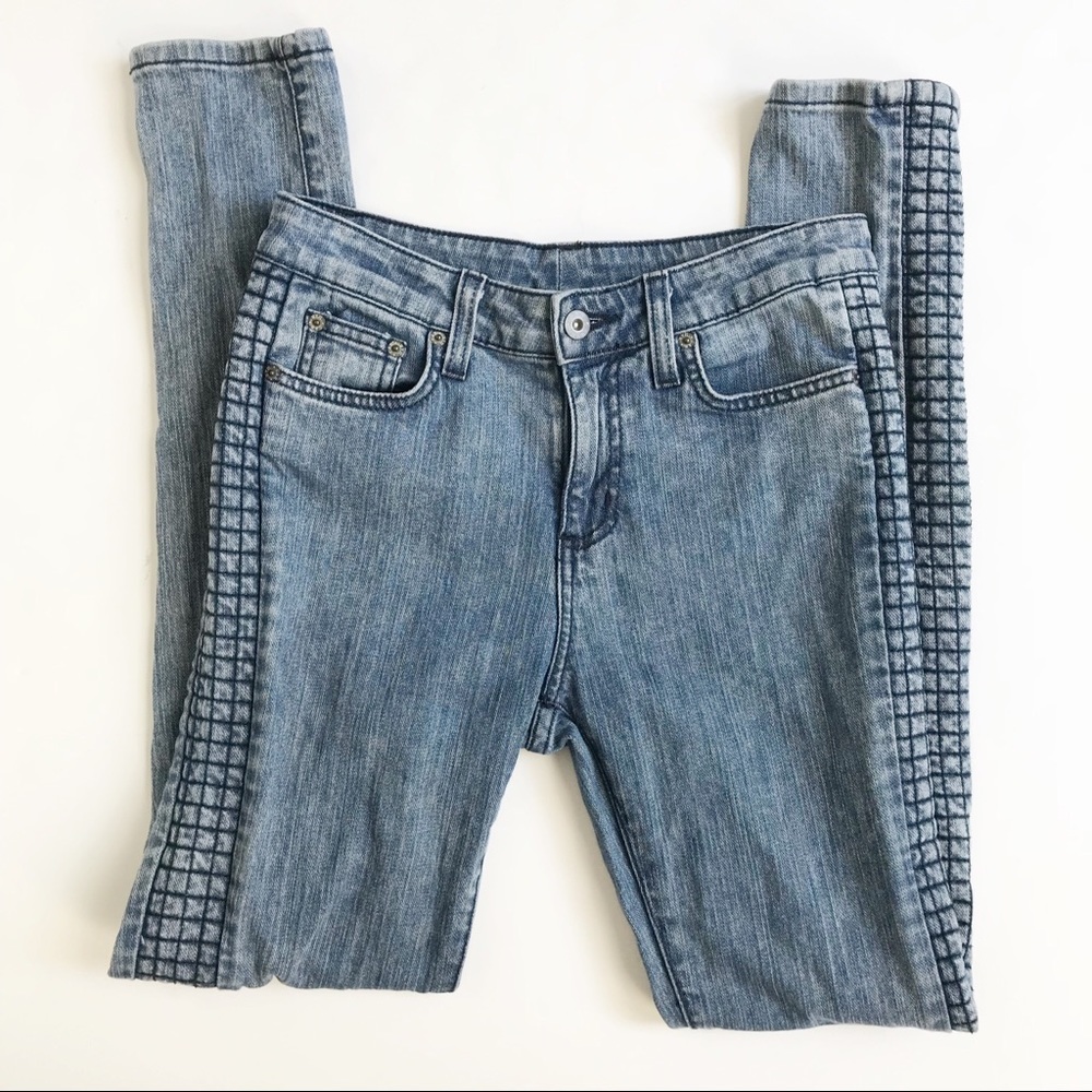 Carmar Quilted Skinny Moto Jeans Size 27